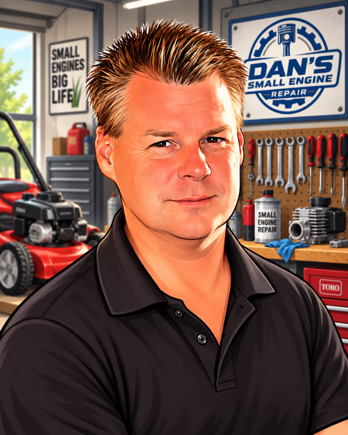 Caricature portrait of Dan